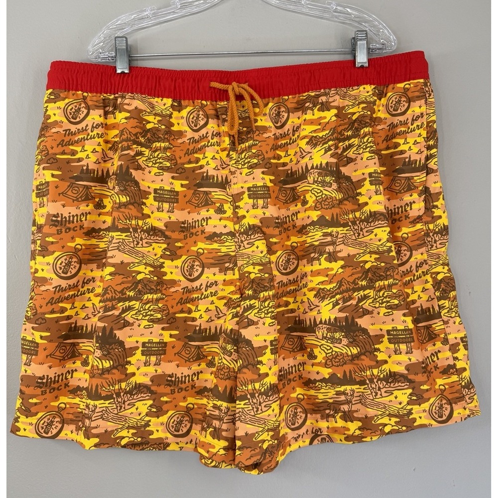 Magellan Fish Gear Shorts Men's 2XL Shiner Bock Outdoors Thirst For Adventure
